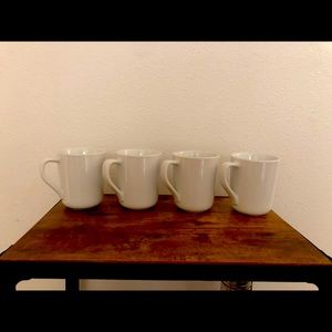 Set of four Real Simple white mugs